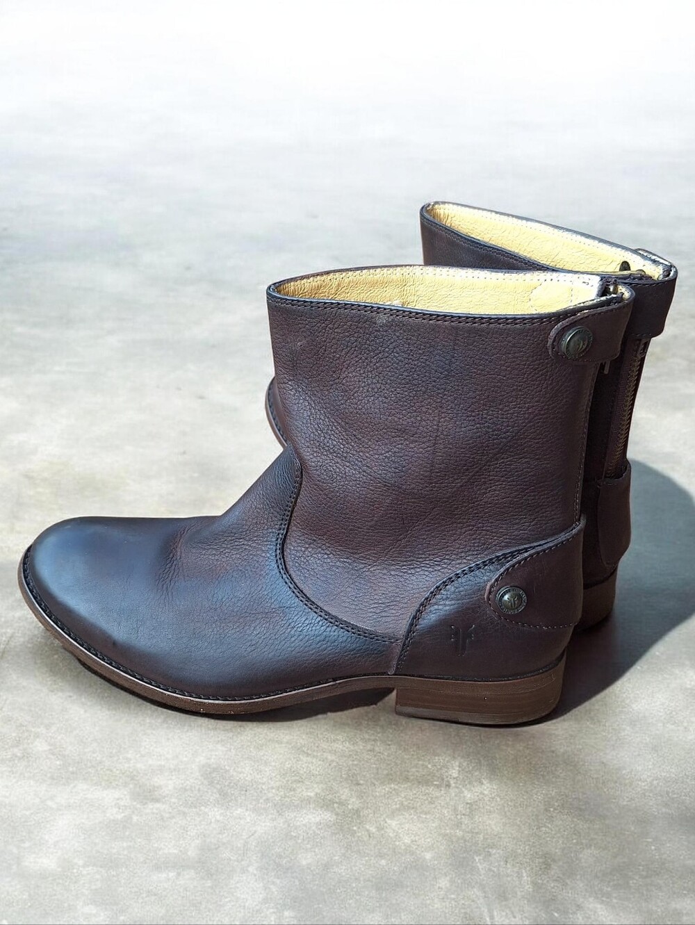 Frye Melissa Womens 8 B Brown Leather Ankle Boots Festival Boho Western Rodeo